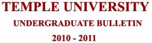Undergraduate Bulletin 2009 - 2010