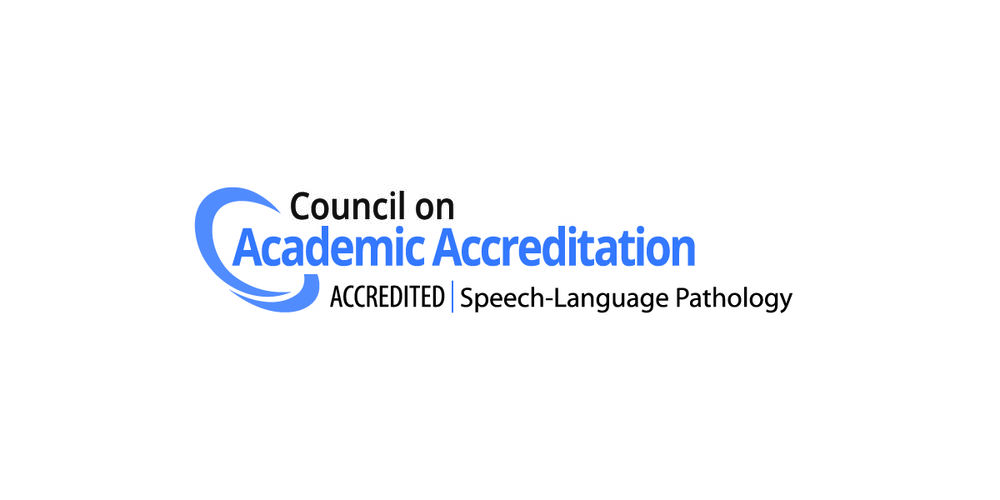 Logo for the Council on Academic Accreditation in Audiology and Speech Language Pathology (CAA) of the American Speech-Language-Hearing Association (ASHA).